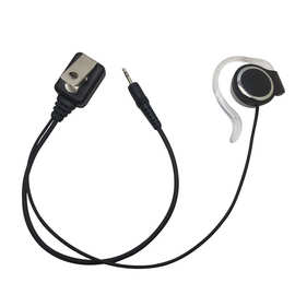 厂家定制2.5MM 3.5MM插头单边耳挂式对讲机耳机