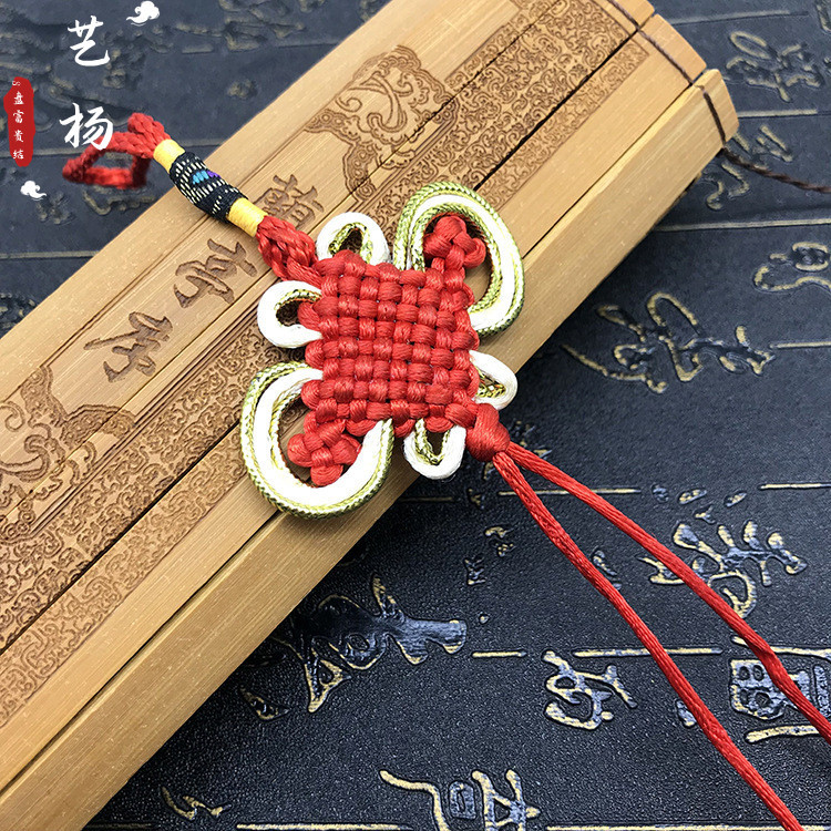 厂家批发8盘富贵结精品珍藏版蝴蝶结中国结流苏挂件金边精品挂件