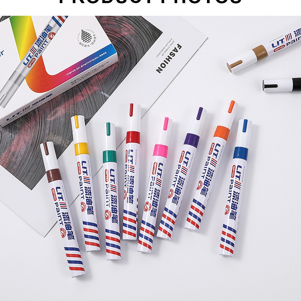 Cross-Border Wax Seal Pen, Glass and Metal Pen, Gold Car Paint Touch-Up Pen, Waterproof Industrial Marker Pen