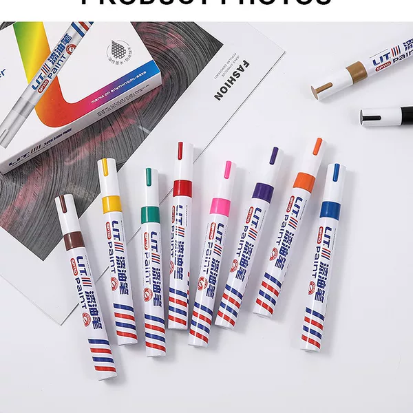 Cross-Border Wax Seal Pen, Glass and Metal Pen, Gold Car Paint Touch-Up Pen, Waterproof Industrial Marker Pen