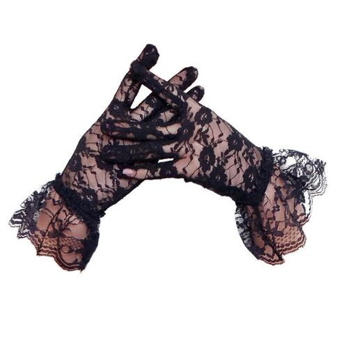 Summer black lace short cycling and driving sun protection gloves bridal wedding wedding gloves wholesale