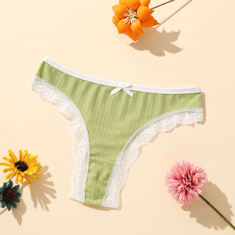 女の子用の新しい通気性のあるポリエステルバービーパターンのT字型下着、女性用の快適な腹部コントロールミッドローウエストT字型パンツ、メーカー卸売|undefined