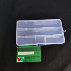 15-Grid Empty Box, Transparent Plastic Storage Container, Rectangular Design, Ideal for Fishing Gear Accessories, Hardware Tools, and Cross-Border Jewelry