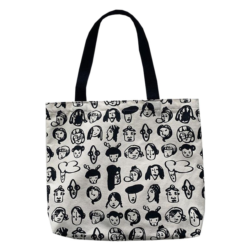 Otoño e Invierno nuevo gran capacidad bolsa de lona de hombro de las mujeres ulzzang retro lindo viaje de trabajo Estudiante bolsa de tela ins