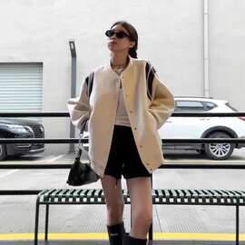 美式加绒加厚棒球服女夹克外套秋冬2026新款爆款高级感休闲上衣