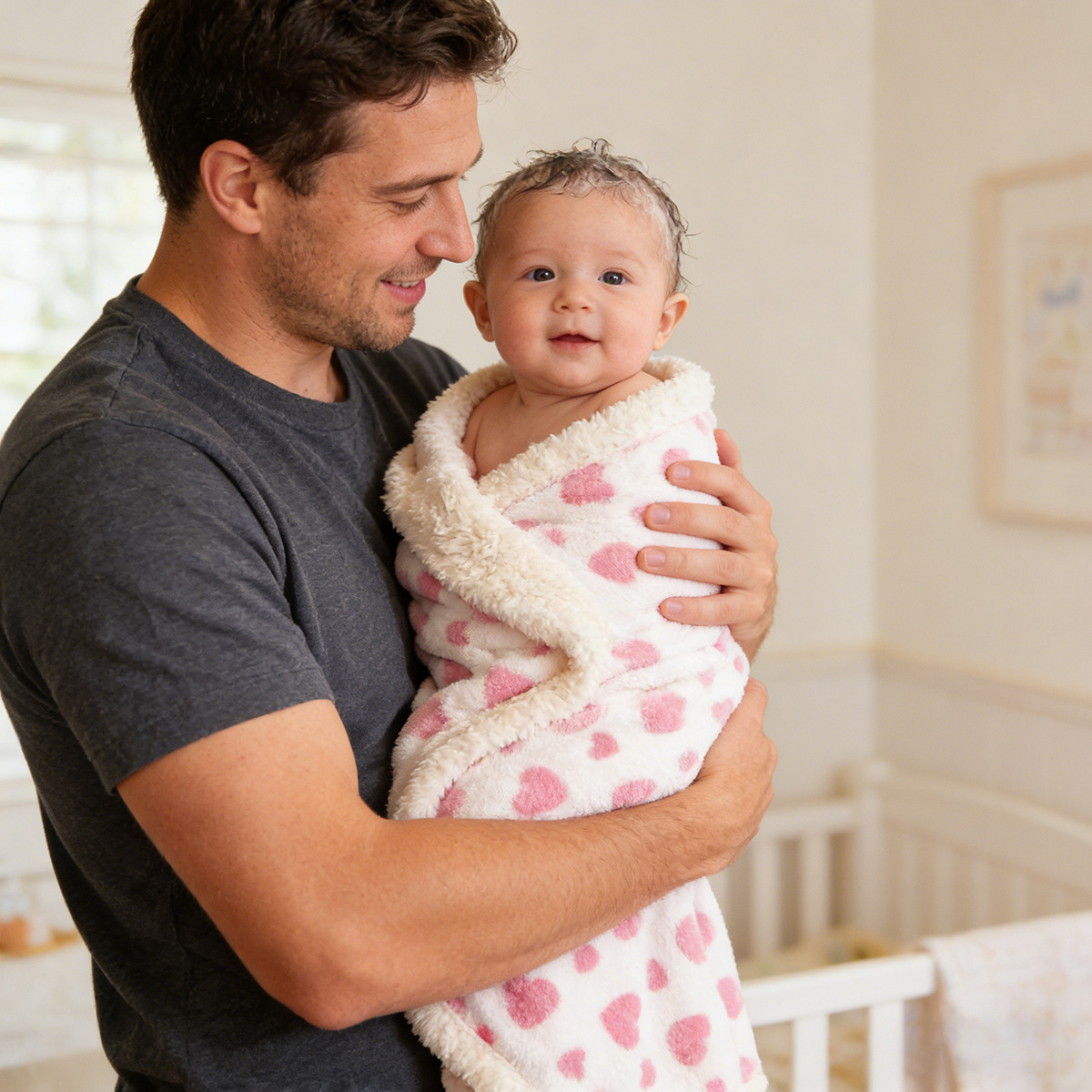 Newborn autumn and winter folding blanket baby double-layer thickened flannel lambswool blanket baby blanket trolley blanket blanket