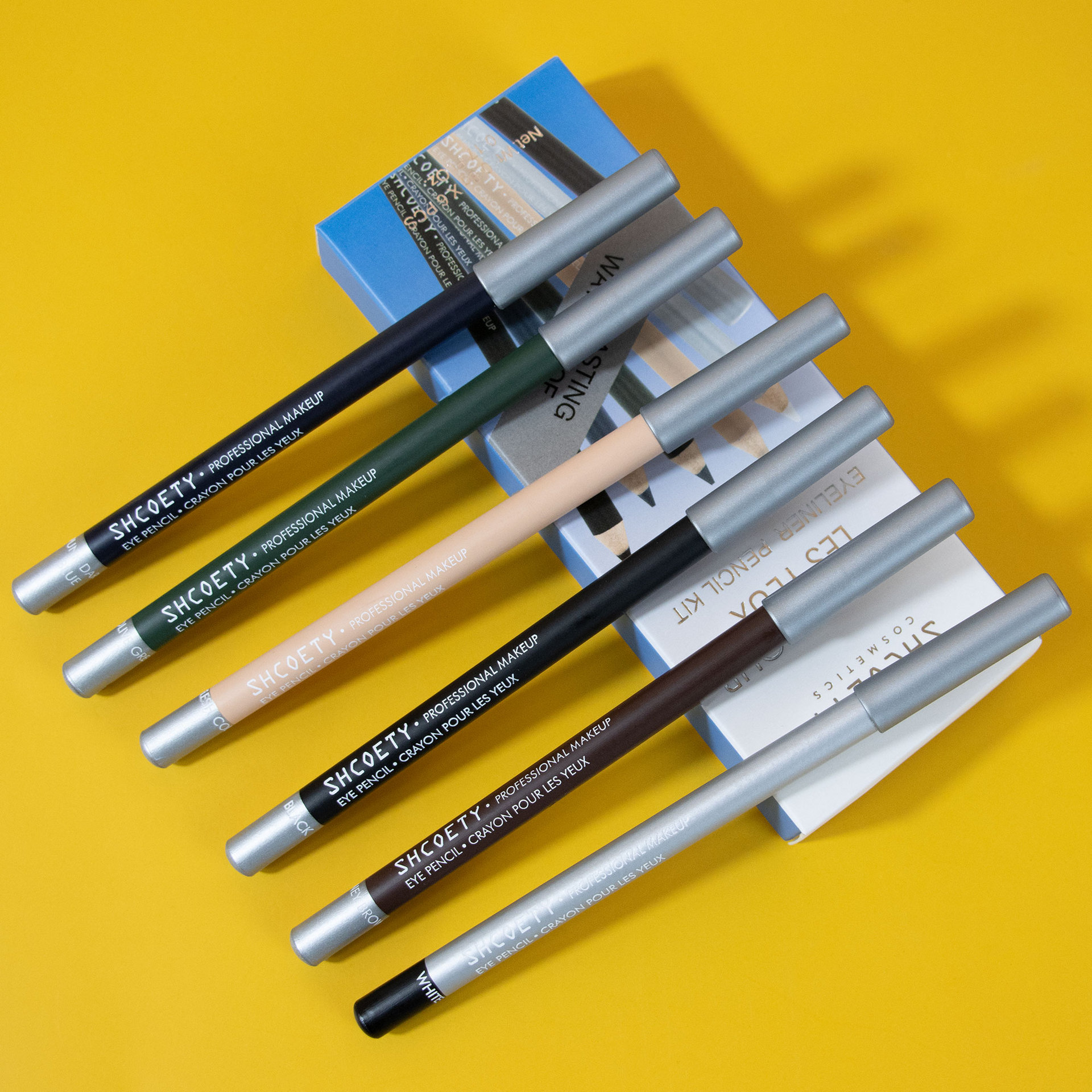 SHCOETY waterproof and non-smudge wooden eyeliner pen, long-lasting makeup without smudge, eyebrow pencil and eye pencil, dual-purpose makeup pen, European and American undefined