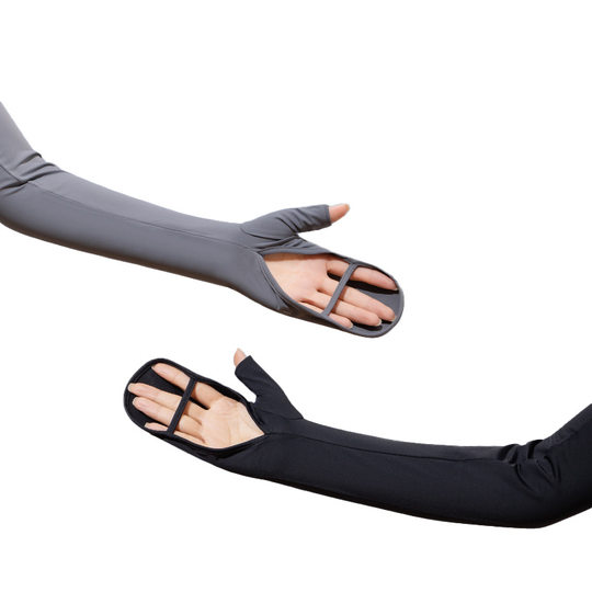 Sunscreen Sleeves Women's Ice Silk Anti-UV 2025 New Cycling Driving Finger Armguard Gloves Integrated Ice Sleeve
