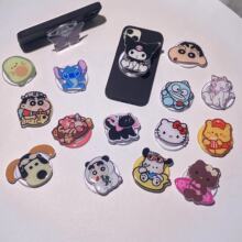 卡通亚克力立体磁吸手机壳支架可爱气囊手机追剧必备便携原创条纹