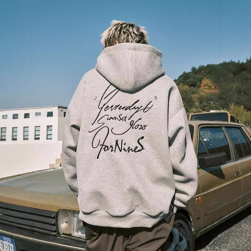 Heavy-duty zipper high street hoodie for men and women, trendy brand, hooded sweater, couple's clothing, autumn and winter, American-style coat