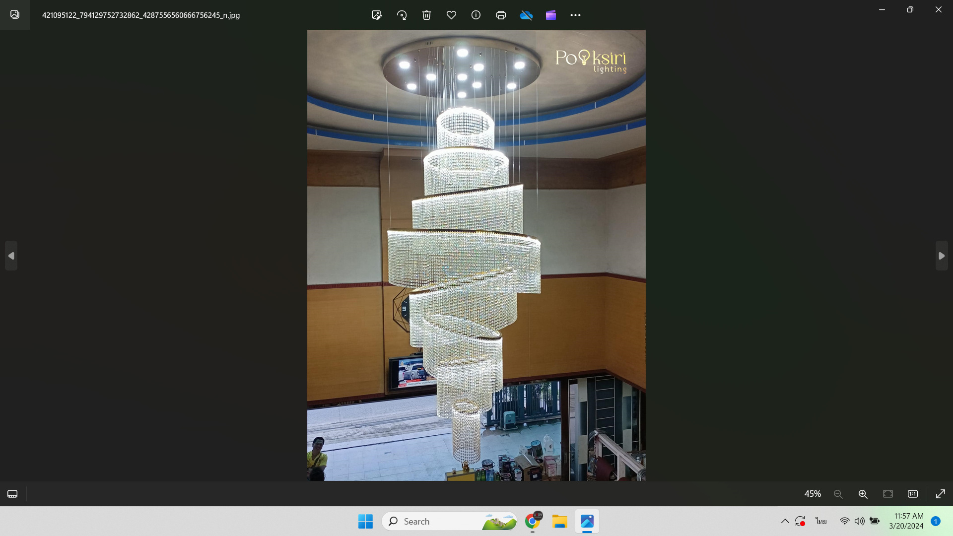 Lámpara de hotel a gran escala, araña de cristal personalizada, lámpara de cristal artesanal, lámpara de cristal en forma de pez, lámpara de Zhongshan, araña grande