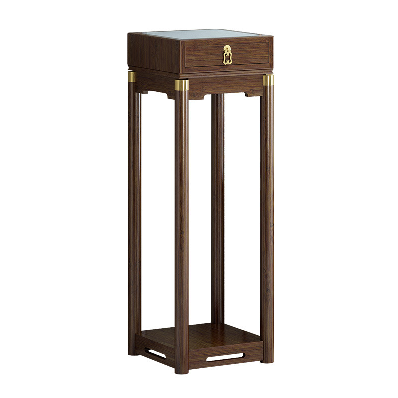 Antiguo soporte de flor interior bambú balcón soporte de exhibición piso balcón potted almacenamiento rack bambú salón flor stand combinación