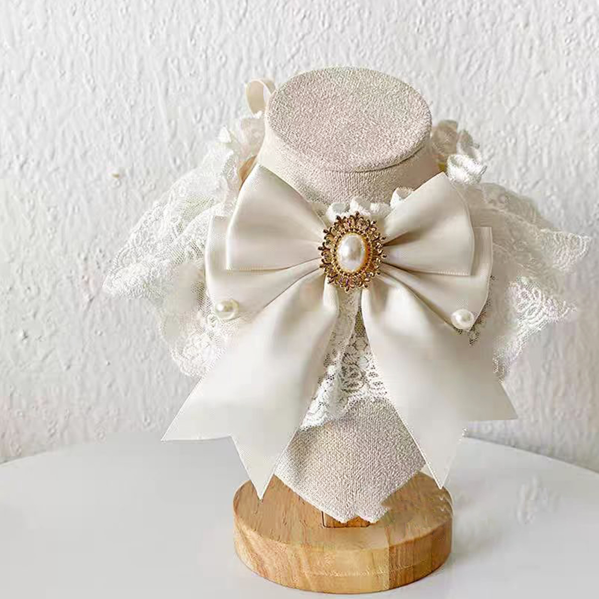 Boda blanca explosiva mascota toallas de saliva gato matrimonio arco collar perro alto buckle buckle