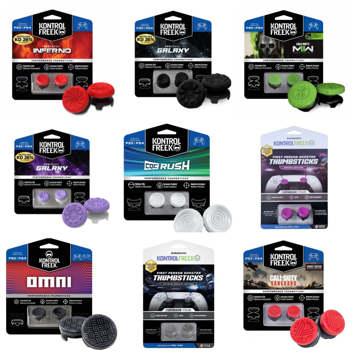 PS4 handle rocker cap KontrolFreek protection cap height PS5 competitive height cap anti-slip silicone