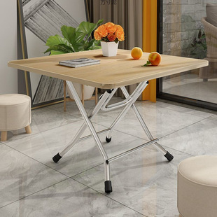 Table Folding Table Household Dining Table Simple Rental House Foldable Student Dormitory Small Table Simple Square Table