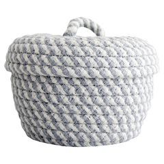 5YA1棉線桌面收納籃家用布藝雜物整理籃子客廳臥室置物籃棉線針線