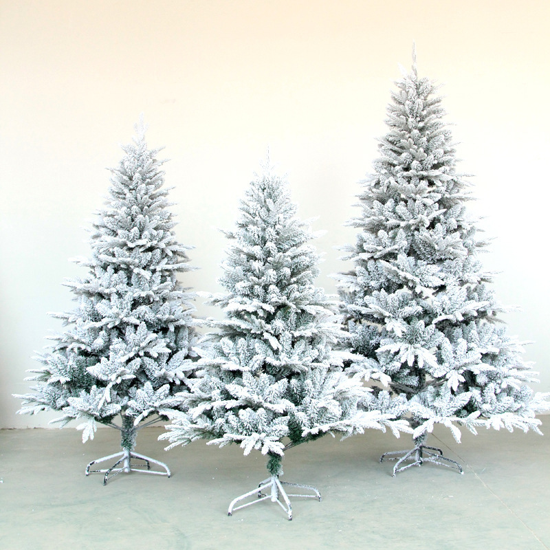 Jima Crafts Factory Yiwu Christmas Tree Manufacturer Direct Sales Flocked Pe Mixed Christmas Tree