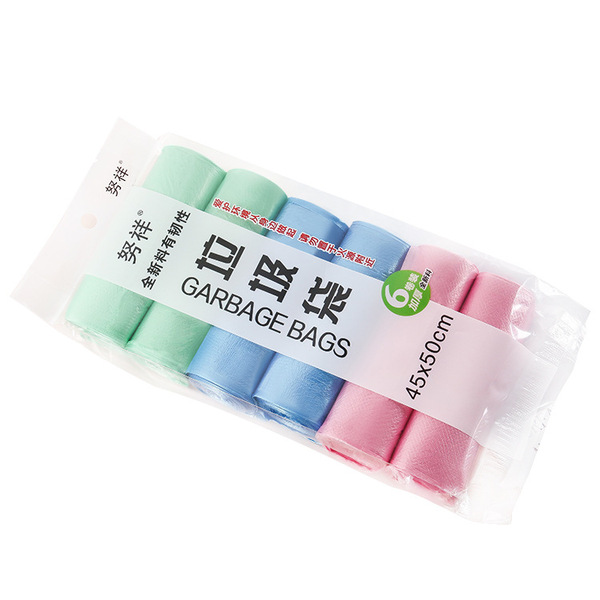 Plastic disposable garbage bag for home use