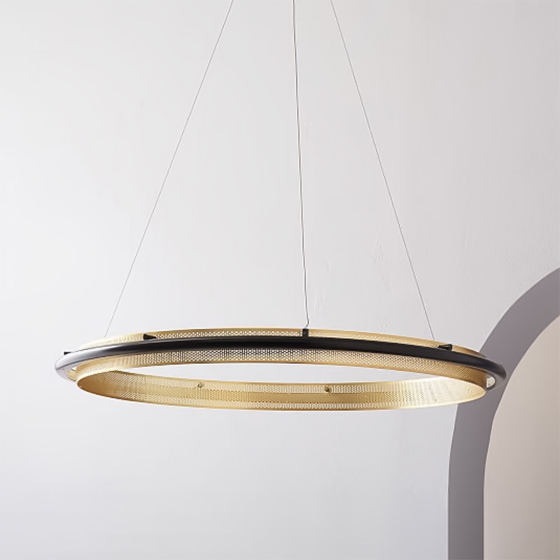 Chandelier modelo nórdico modelo creativo minimalista modelo de malla circular moderna comedor bar dormitorio sala de estar retro