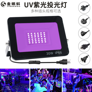 Cross-border exclusive for new outdoor UV flood light fluorescent mural haunted house LED Halloween party purple light flood light
