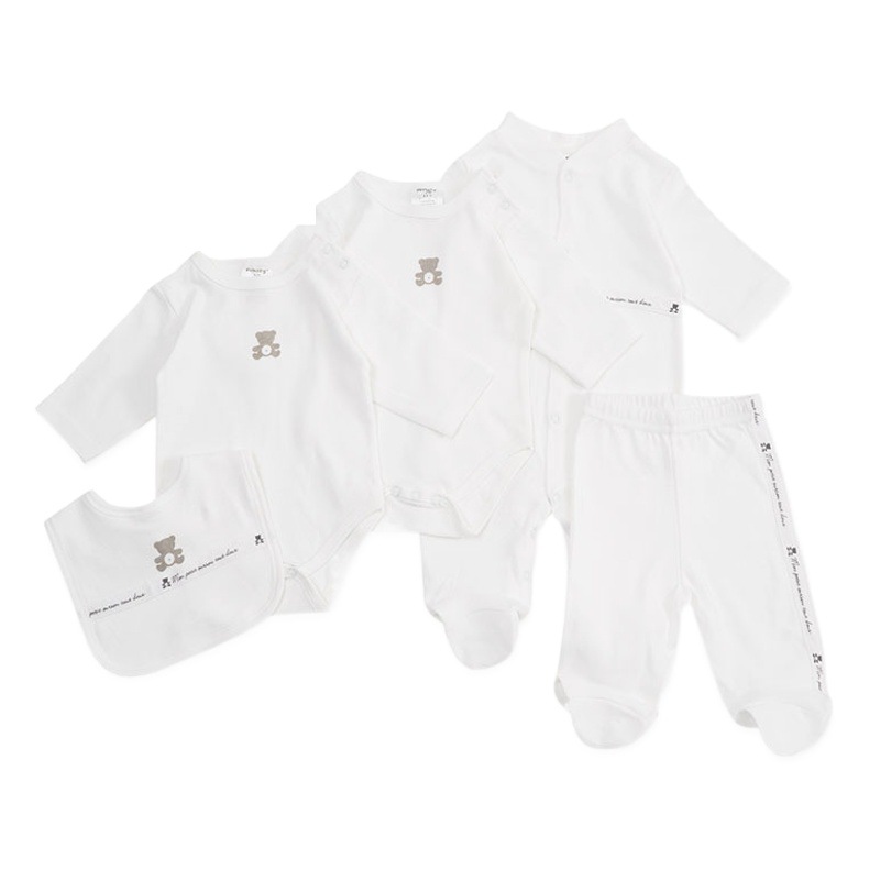 Bebé de algodón 6-piezas traje sunnozy europeo y americano ins2022 otoño recién nacido mameluco ropa traje