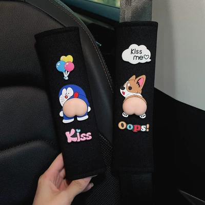 Seat belt shoulder pad: safety belt protective cover creative car