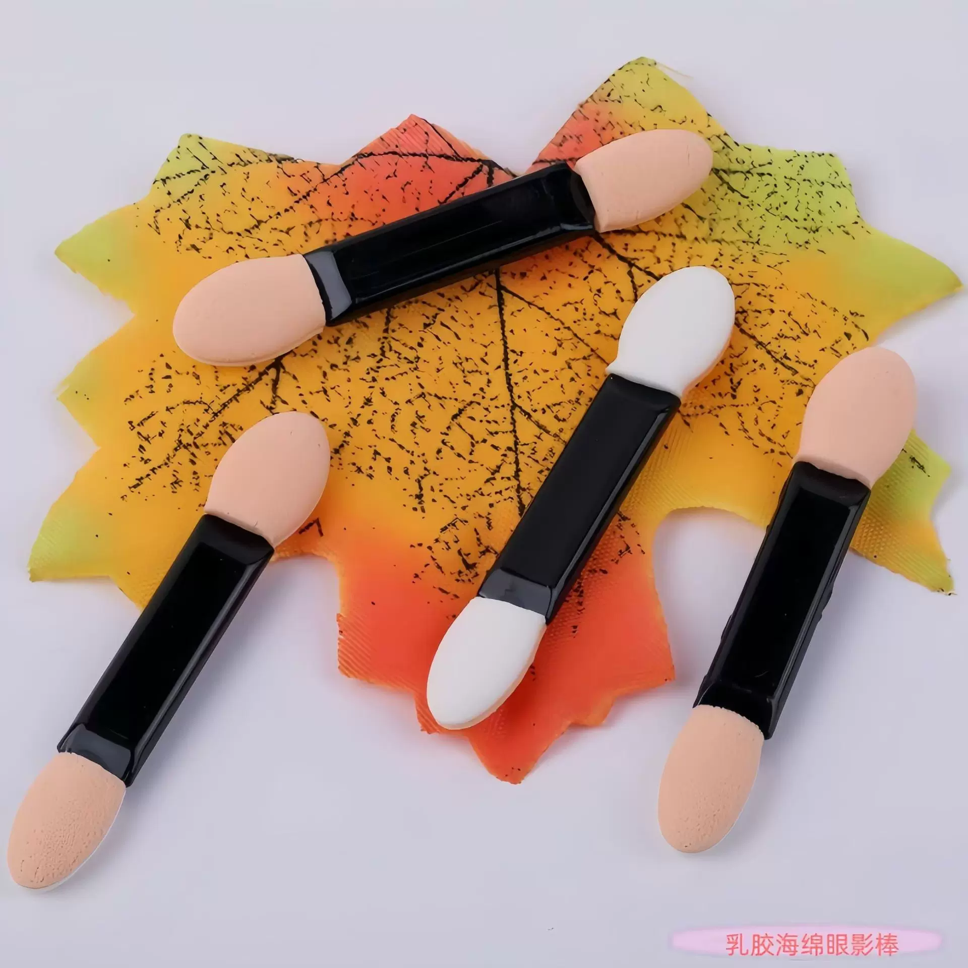 美甲魔镜粉刷眼影刷眼影棒粉刷橡胶双头乳胶棉 5.5cm海绵棒化妆刷