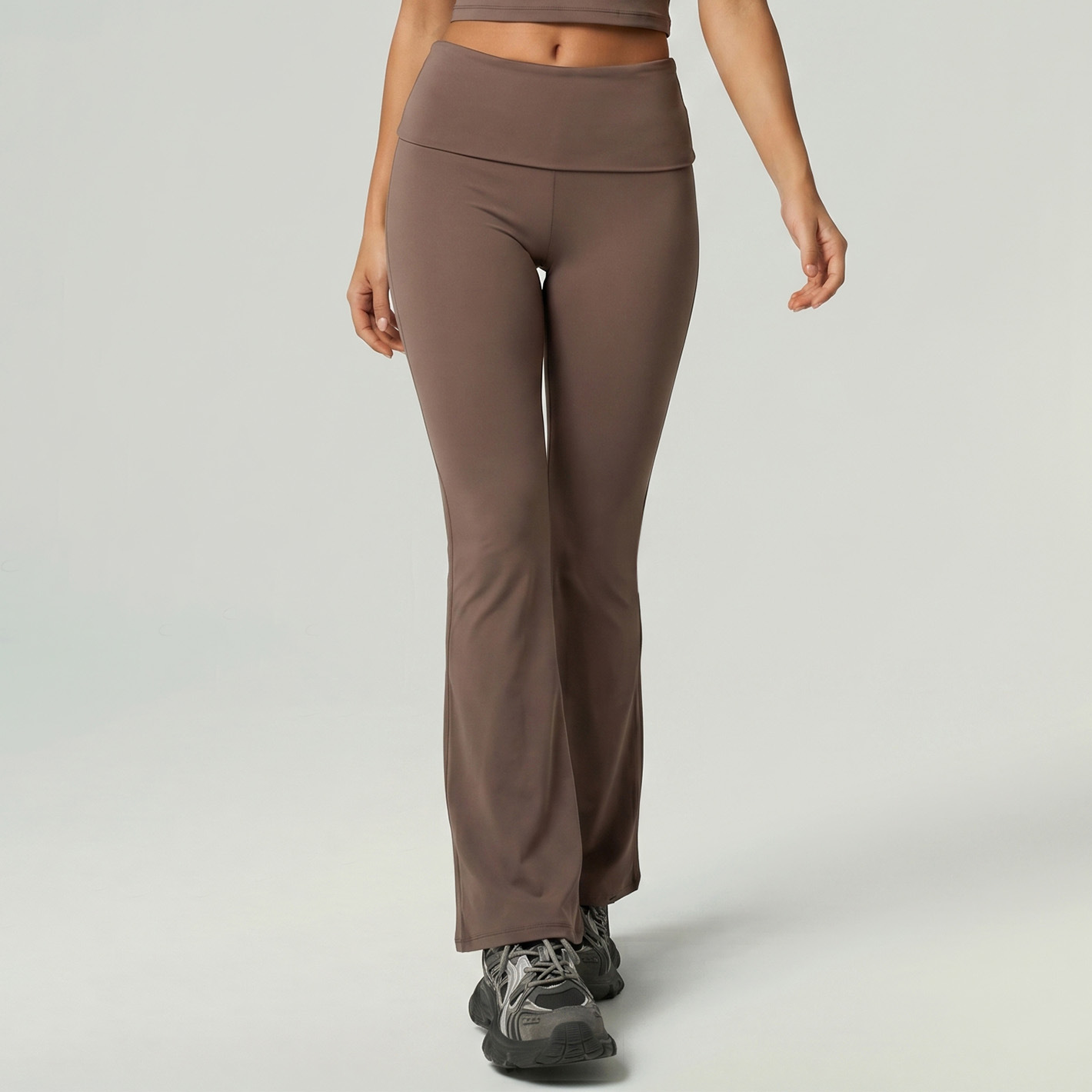 Transfronterizos Europeos y estadounidenses ropa deportiva de secado rápido, mangas cortas, pantalones largos, pantalones de cuchilla, abdomen cerrado, caderas elevadas, ropa de yoga desnuda