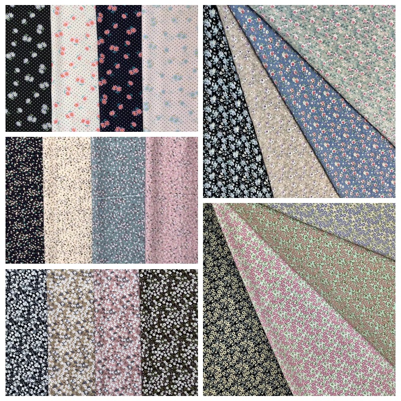 批發爆版雪紡布料 2020春夏秋印花碎花韓國絲雪紡衣裙服裝 面料