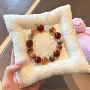天然花红玛瑙水晶手链