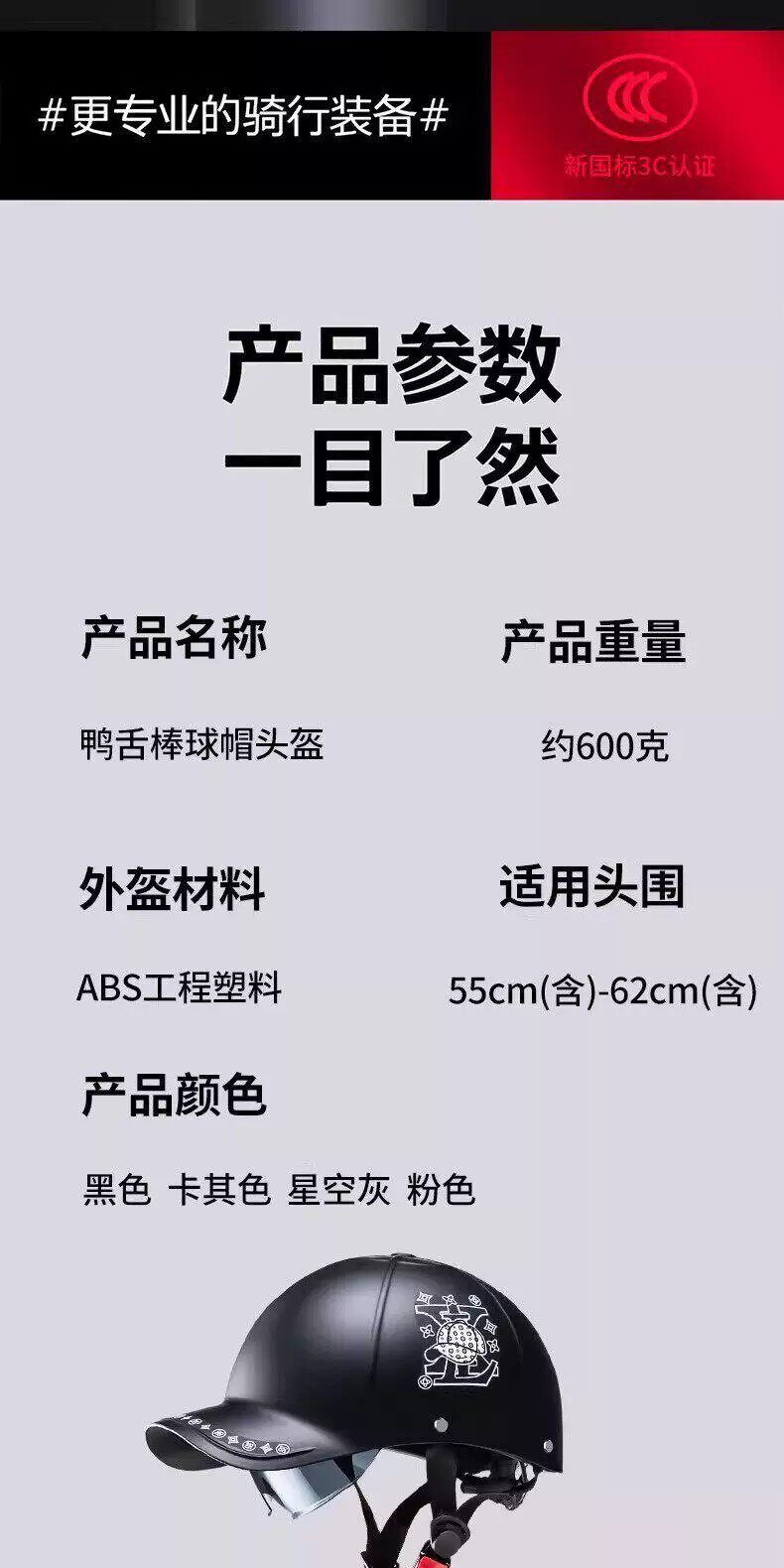 Newly certified electric vehicle and motorcycle summer baseball cap helmet for men and women, suitable for all seasons, universal safety helmet