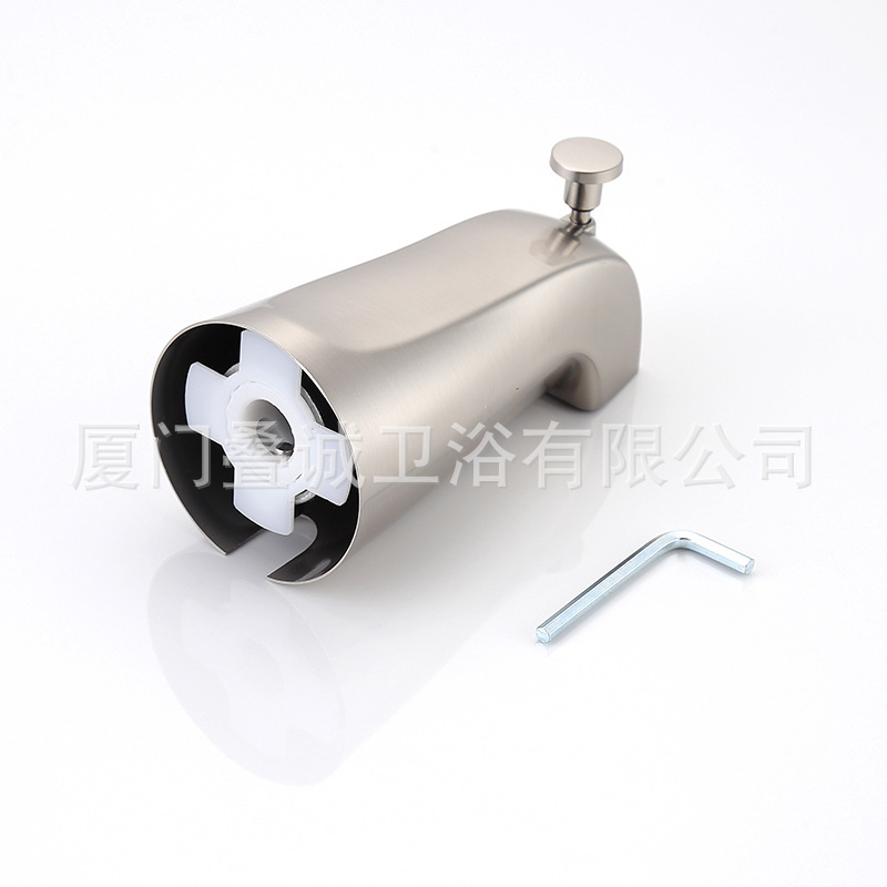 Amazon Foreign Trade North America and Australia Nickel-Plated Brushed Concealed Bathtub Faucet Pull-Up Lower Outlet Spot Wholesale