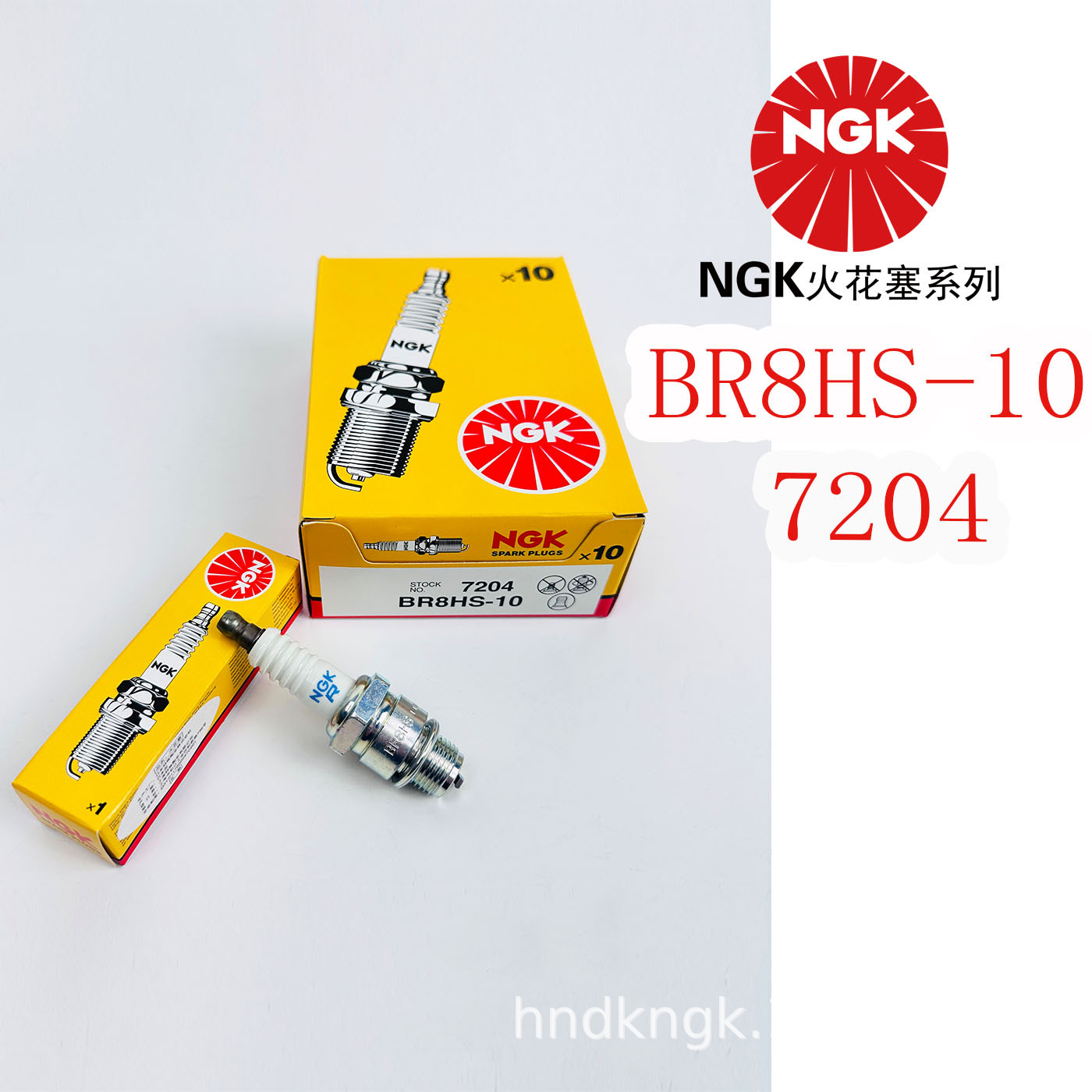 Ngk【7204】Spark Plug Br8Hs-10 Suitable for Two-Stroke Outboard Motors for Suzuki, Tohatsu, Yamaha
