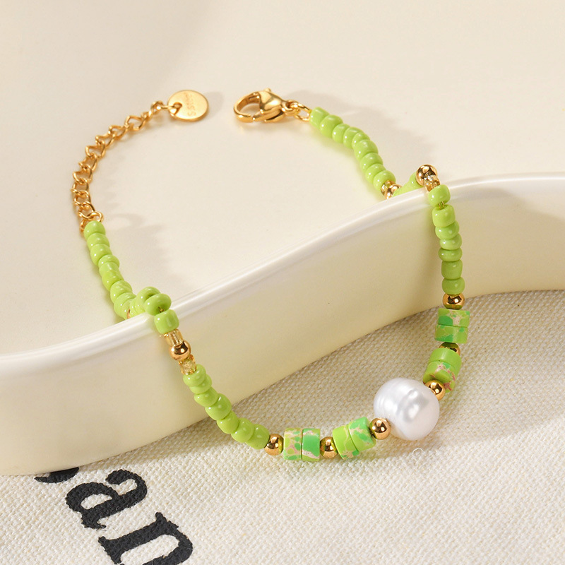 8g Weight Simple Style Classic Style Round 304 Stainless Steel Natural Stone Wholesale Bracelets