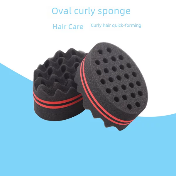 Amazon Hot African Hot Sponge Oval Curling Iron Two-sided Double-use Curly Sponge Exploding Head Caregivers