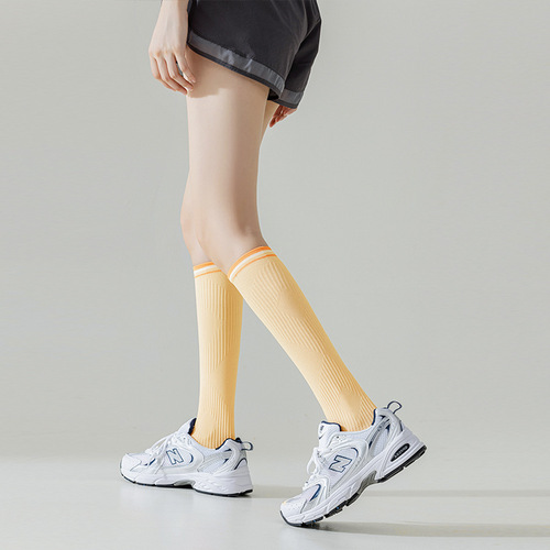 Sports socks, fitness mid-calf compression socks, yoga slimming calf socks, summer professional running women's skipping rope compression socks
