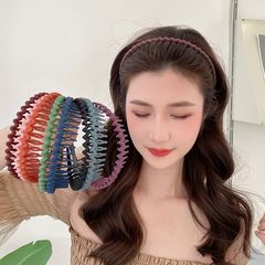 Matte Colored Hairband for Women, Korean Style with Teeth, Simple Wavy Pressed Hair Hoop—Perfect for Washing Face and Styling Hair, Manufacturer Direct