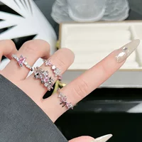 Cute small sophisticated one size design ring, flowered, simple and elegant design