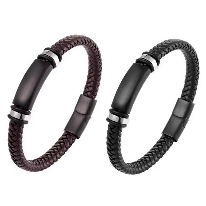 Cross-Border Hot-Selling Leather Bracelet for Men, Personalized Woven Design, Can Be Engraved, Magnetic Clasp, Simple Leather Bracelet Jewelry Cross-Border Hot-Selling Leather Bracelet for Men, Personalized Woven Design, Can Be Engraved, Magnetic Clasp, Simple Leather Bracelet Jewelry