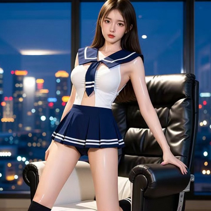 Sexy lingerie suit style passion crotch role-playing one-piece Japanese school uniform temptation uniform
