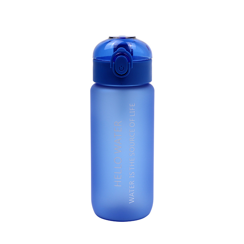 Hervidor deportivo esmerilado taza de plástico de alta capacidad portátil de 600ml taza de bebida directa deportiva al aire libre