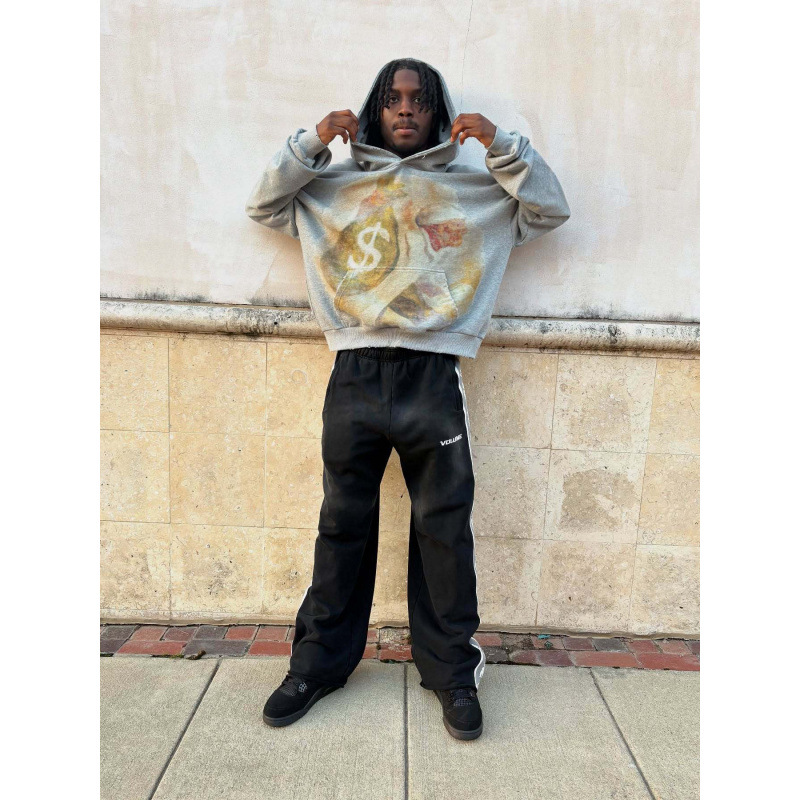 Men's Clothing European And American Street Printing Pattern Men And Women's Casual Hoodie Design Trendy Sweatshirt Men And Women_viptrois.com