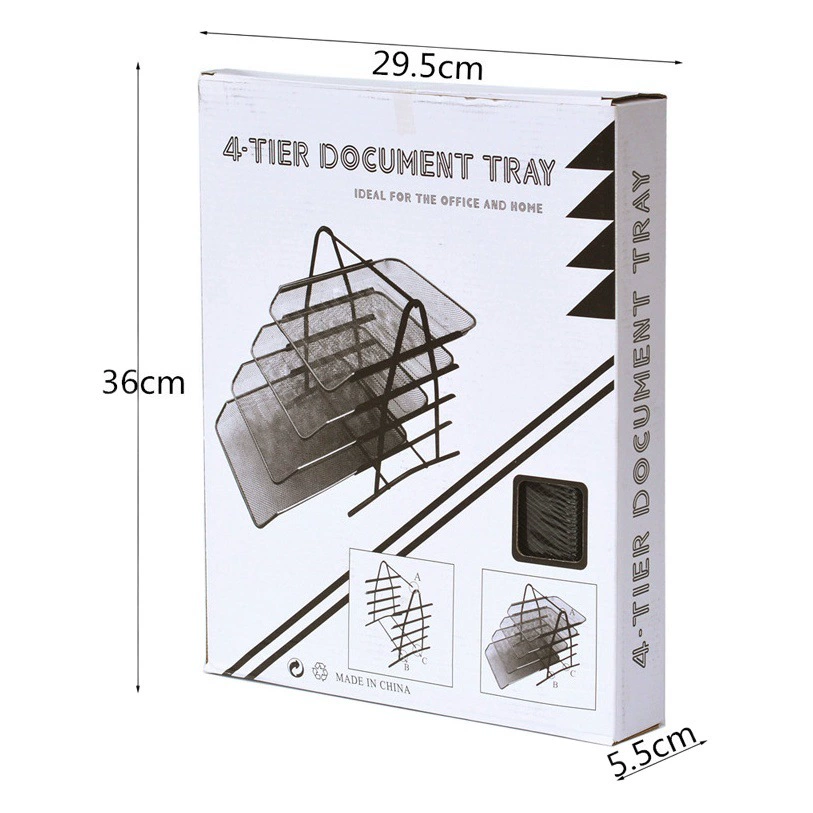 Металлический Четырехслойный лоток для файлов, коробка для офиса, Оптовая Сортировка данных, Офисная многослойная настольная стойка