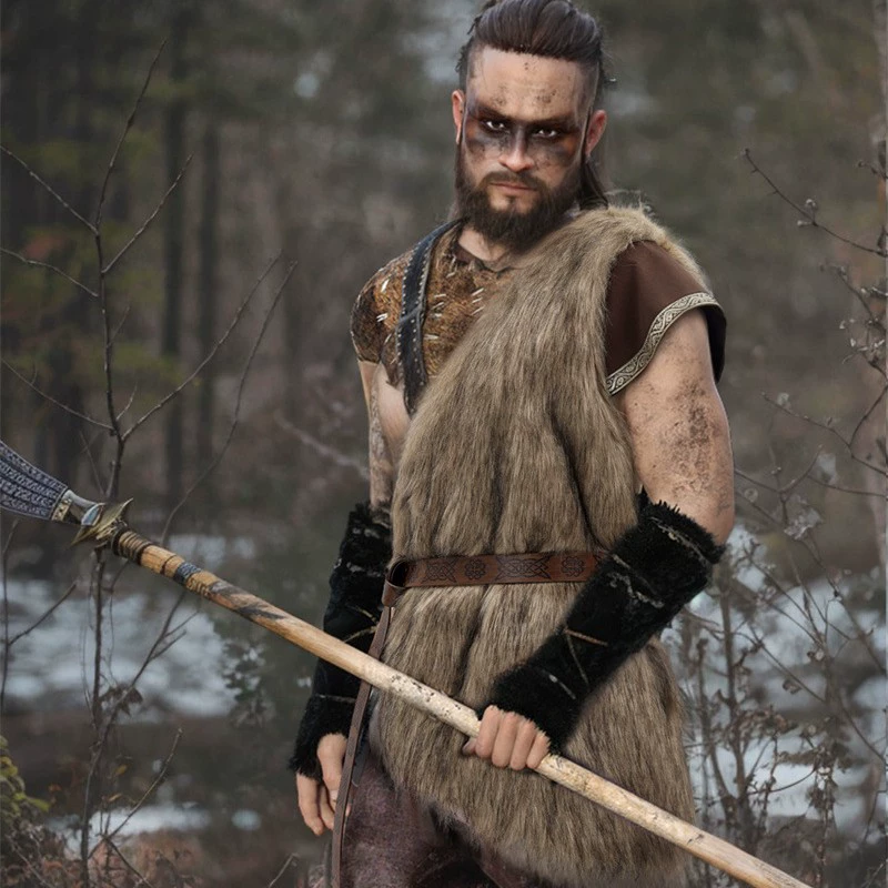 Трансграничный европейский и американский Хэллоуин, этнический косплей, примитивный дикий ролевой костюм, двумерный меховой реквизит