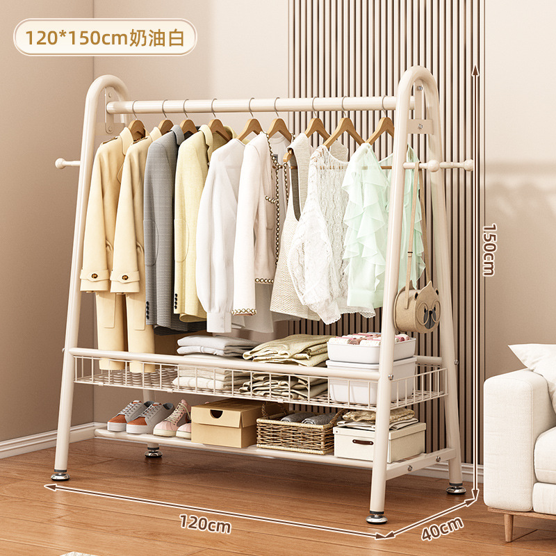 크림화이트 - 길이 120*높이 150丨업그레이드된 2층 수납망바구니 [굵은 22관]