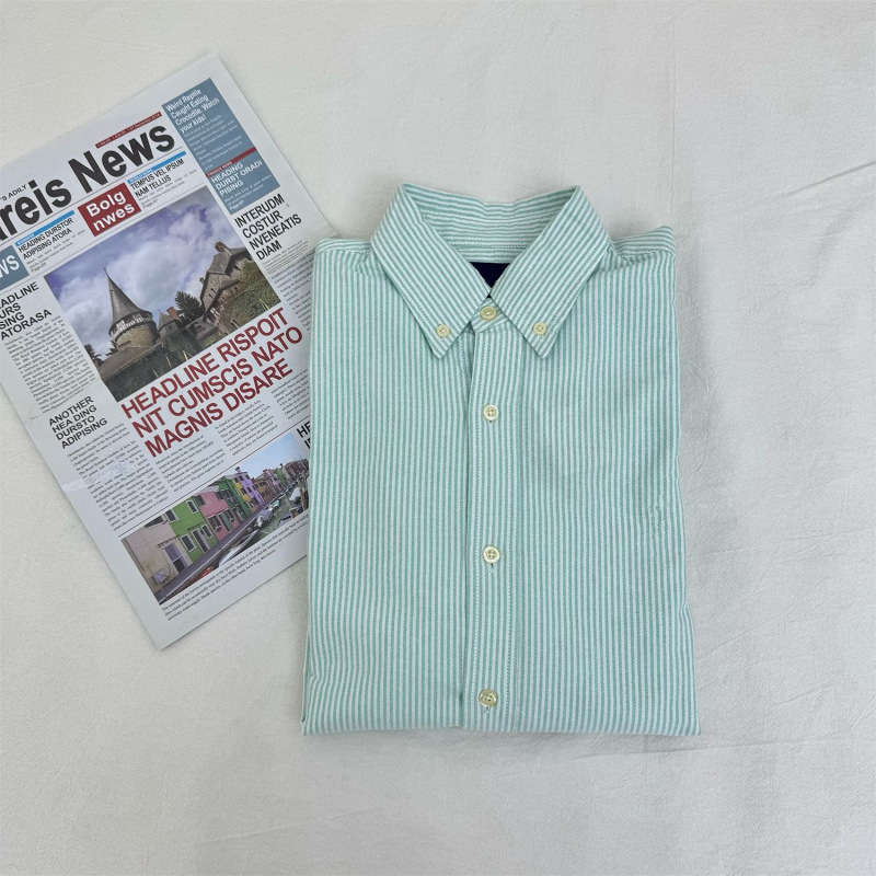 Polo Ralph Lauren Oxford Shirt Multi-color Pony Striped Green White