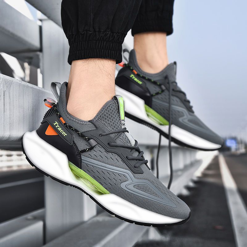 Zapatos de correr de suela suave, zapatos de deporte ultraligeros de hombre, zapatos de hombre respirantes, antiodores, zapatos de viaje resistentes al desgaste, antideslizantes y elásticos