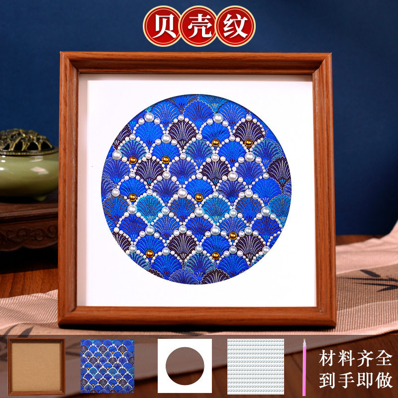 非遗宋锦珍珠画diy材料包新中式节日装饰画社区沙龙团建暖场礼物|undefined