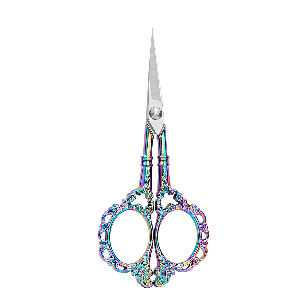 Clásico retro de acero inoxidable ciruela tijeras bordadas tijeras tijeras europeas tijeras tijeras domésticas al por mayor