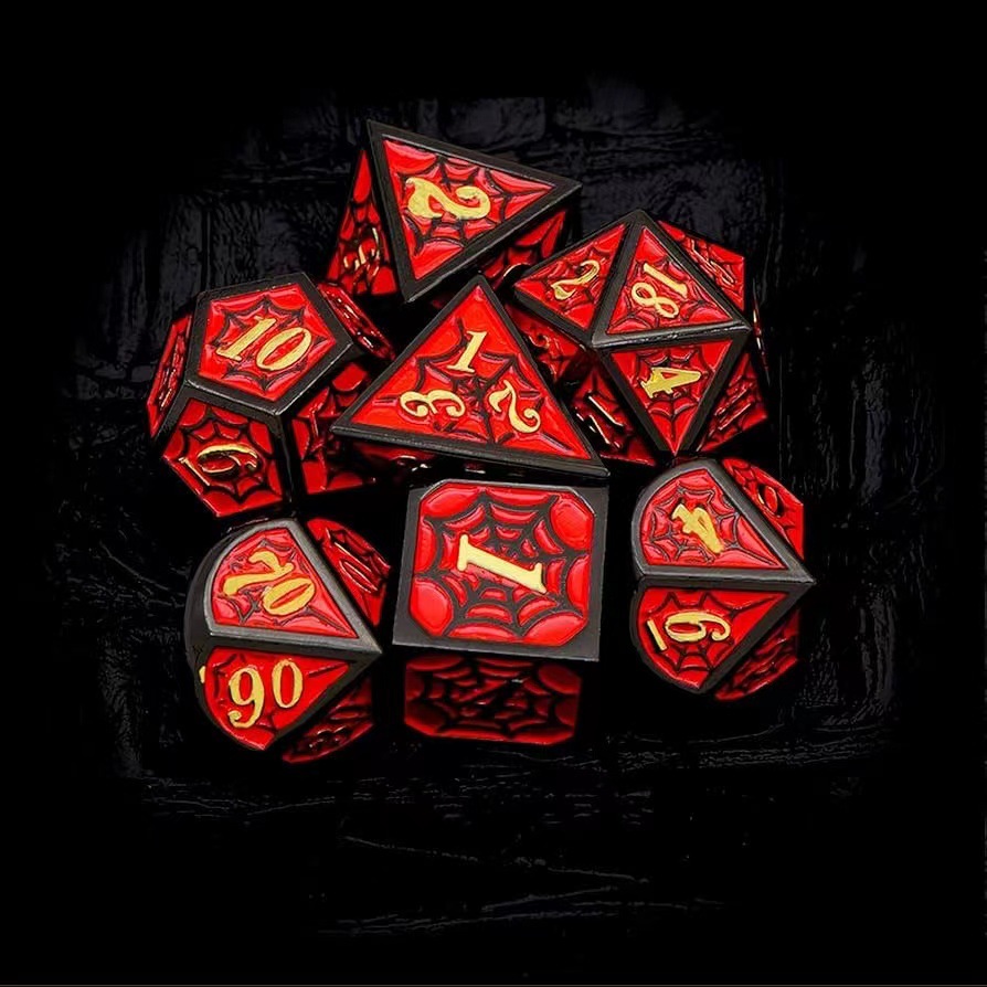 Dados de metal dnd dragón y mazmorras juego de mesa juego de dados sólidos trpg running ground poliedro cromado